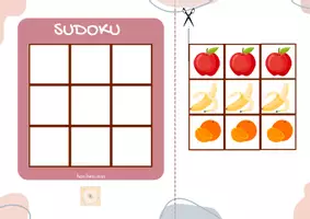 Vista previa - Hojas de trabajo - Sudoku 3x3 infantil - página 3
