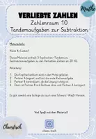 Vorschau - Aufgabenkarten - Tandemaufgaben - Verliebte Zahlen | Subtraktion im ZR 10 - Seite 1