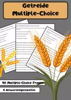 Vorschau - Arbeitsblätter - 40 Multiple-Choice-Fragen zum Thema Getreide - Deckblatt
