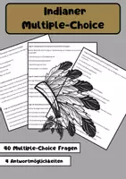 Vorschau - Arbeitsblätter - 40 Multiple-Choice-Fragen zum Thema Indianer - Deckblatt