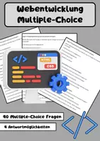 Vorschau - Arbeitsblätter - 40 Multiple-Choice-Fragen zum Thema Webentwicklung in der Informatik - Deckblatt