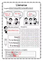 Vista previa - Hojas de trabajo - Llamarse Worksheet - página 2