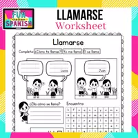 Vista previa - Hojas de trabajo - Llamarse Worksheet - Portada