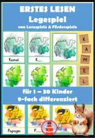Vorschau - Stundenentwürfe - Erstes Lesen mit Lesefächern und Legespiel - differenziert - Deckblatt