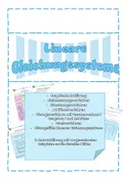 Vorschau - Unterrichtsreihen - Lineare Gleichungssysteme - Deckblatt