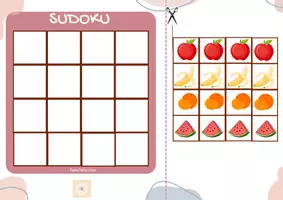 Vista previa - Hojas de trabajo - Sudoku 4x4 infantil - página 3