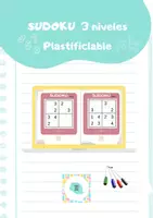 Vista previa - Hojas de trabajo - Sudoku infantil plastificable - Portada