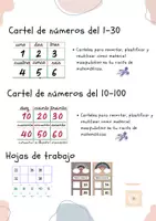 Vista previa - Hojas de trabajo - Números del 1-100 carteles y hojas de trabajo - página 1