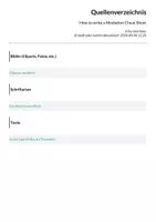 Vorschau - Arbeitsblätter - How to write a Mediation Cheat Sheet - Seite 1