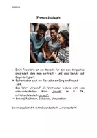 Vorschau - Arbeitsblätter - Freundschaft (erste Stunde) (Was ist wahre Freundschaft) - Seite 1