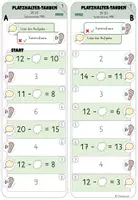 Vorschau - Aufgabenkarten - Tandemaufgaben ZR 20 - Platzhalter | Subtraktion mit & ohne ZÜ - Seite 3
