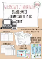 Vorschau - Poster - Starterpaket für Wirtschaft / Informatik (Notenliste, Ordnerrücken, Computerraumregeln, Register, Inhaltsverzeichnis, Benutzerlogbuch) - Deckblatt