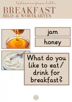 Vorschau - Präsentationen/Tafelbilder - Breakfast & Drinks - Bild- und Wortkarten Grundschule - Deckblatt