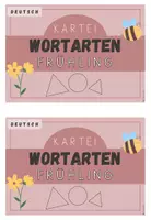 Vorschau - Aufgabenkarten - Frühling - Wortarten Kartei (Nomen, Verb, Adjektiv) - Seite 3