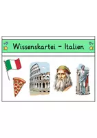 Vorschau - Stationenlernen - Wissenskartei - Italien - Seite 1