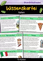 Vorschau - Stationenlernen - Wissenskartei - Italien - Deckblatt