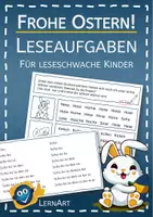 Vorschau - Arbeitsblätter - Frohe Ostern - Leseaufgaben für leseschwache Kinder - Deckblatt