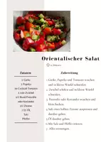 Vorschau - Arbeitsblätter - Einfaches Rezept: Orientalischer Salat - Deckblatt