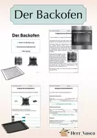 Vorschau - Arbeitsblätter - Backofen - Arbeitsblätter inkl. Lösungen - Deckblatt