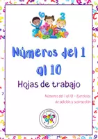 Vista previa - Hojas de trabajo - NUMEROS DEL 1 AL 10 MATEMATICAS ADICION SUSTRACCION - Portada