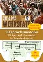 Vorschau - Aufgabenkarten - Gesprächsanstöße: Mit Kommunikationskarten ins Gespräch kommen, Eisbrecher, Sprechförderung, 96 Karten als Druck- oder Kopiervorlage - Deckblatt