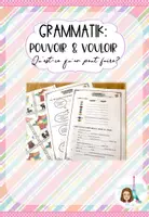 Vorschau - Arbeitsblätter - Grammatik: Vouloir/ Pouvoir (passend zu Sports extrêmes) - Deckblatt