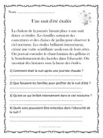 Aperçu - Feuilles d'exercices - Compréhension de lecture - ÉTÉ (10 textes) - Page de couverture