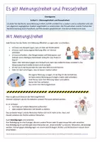 Vorschau - Unterrichtsreihen - Einfach Grundrechte - Art. 5: Es gilt Meinungs- und Pressefreiheit (leichte Sprache) - Seite 1