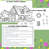 Vista previa - Hojas de trabajo - ⭐LEE, RECORTA Y COLOREA: PRIMAVERA⭐ - Portada