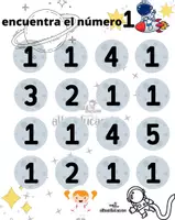 Vista previa - Refuerzo / NEE / Materiales de apoyo - Una aventura espacial con los números - página 1