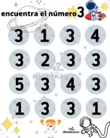 Vista previa - Refuerzo / NEE / Materiales de apoyo - Una aventura espacial con los números - página 3