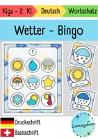 Vorschau - Spiele - Wetter - Bingo (Wortschatz) - Deckblatt