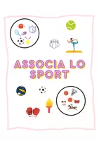 anteprima - Materiale interattivo - Gioco di associazione : Associa lo sport - Pagina di copertina