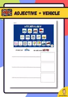 Vista previa - Hojas de trabajo - adjective+vehicle worksheet - Portada