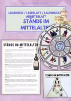 Vorschau - Unterrichtsreihen - MITTELALTER Legekreis, Leseblatt, Arbeitsblatt zu Ständen im Mittelalter - Deckblatt