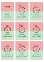 Vorschau - Spiele - Time Traveling - “I have - Who has” Spiel - Uhrzeiten auf Englisch - Seite 2