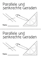 Vorschau - Arbeitsblätter - paralle und senkrechte Geraden Miniheft (Mathe Klasse 5.) - Seite 1