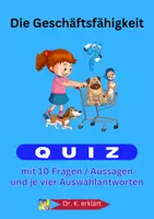 Vorschau - Präsentationen/Tafelbilder - Die Geschäftsfähigkeit: 10 QUIZAUFGABEN - Deckblatt