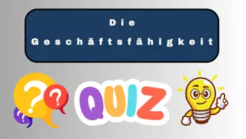 Vorschau - Präsentationen/Tafelbilder - Die Geschäftsfähigkeit: 10 QUIZAUFGABEN - Seite 1