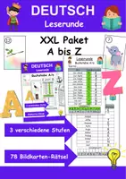 Vorschau - Arbeitsblätter - Materialpaket XXL Buchstaben A-Z Lesespaziergang Buchstabeneinführung 1. Klasse - Leserunde - Deckblatt