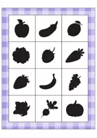 Aperçu - Jeux - Le bingo des ombres des fruits et légumes - Page 1