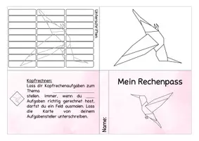 Vorschau - Aufgabenkarten - Lesepass Rechenpass Vogel - Seite 2