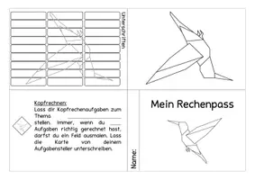 Vorschau - Aufgabenkarten - Lesepass Rechenpass Vogel - Seite 3