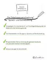 Vorschau - Arbeitsblätter - Rechtschreib- und Ausdrucksübung - „Die Osterhasenverschwörung“ - Deckblatt