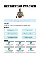 Vorschau - Arbeitsblätter - Olympische Spiele 2024 ⎮ Challenge zum Teamgeist - Weltrekord über 10.000m knacken (Arbeitsblatt und Protokoll) - Seite 1