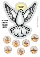 Vorschau - Mal- und Bastelvorlagen - Sieben Gaben des Heiligen Geistes - Bastelvorlage Religion Pfingsten - Seite 3