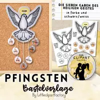 Vorschau - Mal- und Bastelvorlagen - Sieben Gaben des Heiligen Geistes - Bastelvorlage Religion Pfingsten - Seite 2