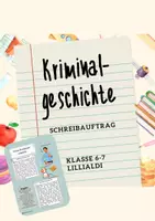 Vorschau - Arbeitsblätter - Kriminalgeschichte: Schreibauftrag Krimi Schreibanlass - Deckblatt