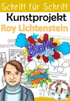 Vorschau - Stundenentwürfe - Kunstprojekt - Roy Lichtenstein - Onomatopoesie - Schritt für Schritt mit Smartboard Anleitung - Deckblatt