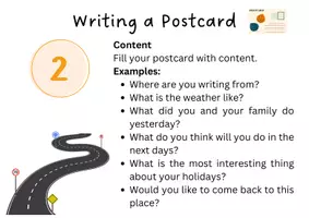 Vorschau - Arbeitsblätter - Schreibstraße Writing a Postcard - Seite 2